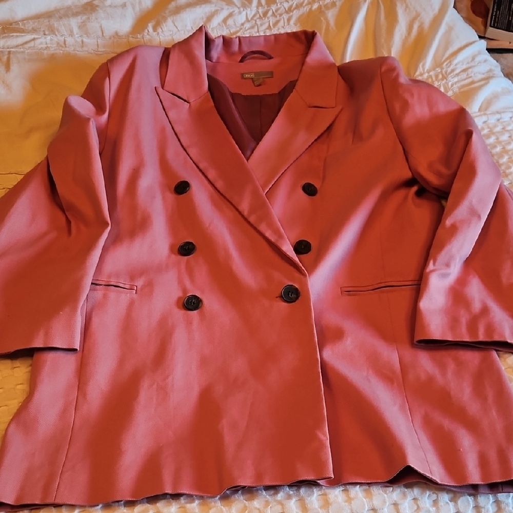 ASOS Coral Double-Breasted Blazer